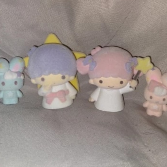 4x Little Twin Star Figure Collectible Figurine Set Sanrio Japan Kawaii Velvet - Picture 7 of 13